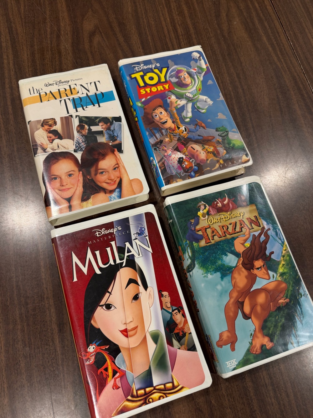 Disney VHS Movie Lot - Blue, Red, White, Green Covers